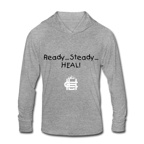 Unisex Tri-Blend Hoodie Shirt - heather grey