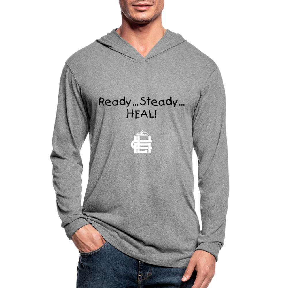 Unisex Tri-Blend Hoodie Shirt - heather grey